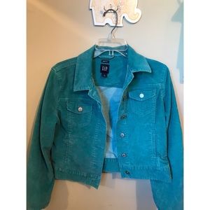 GAP Velvet Jacket size M turquoise